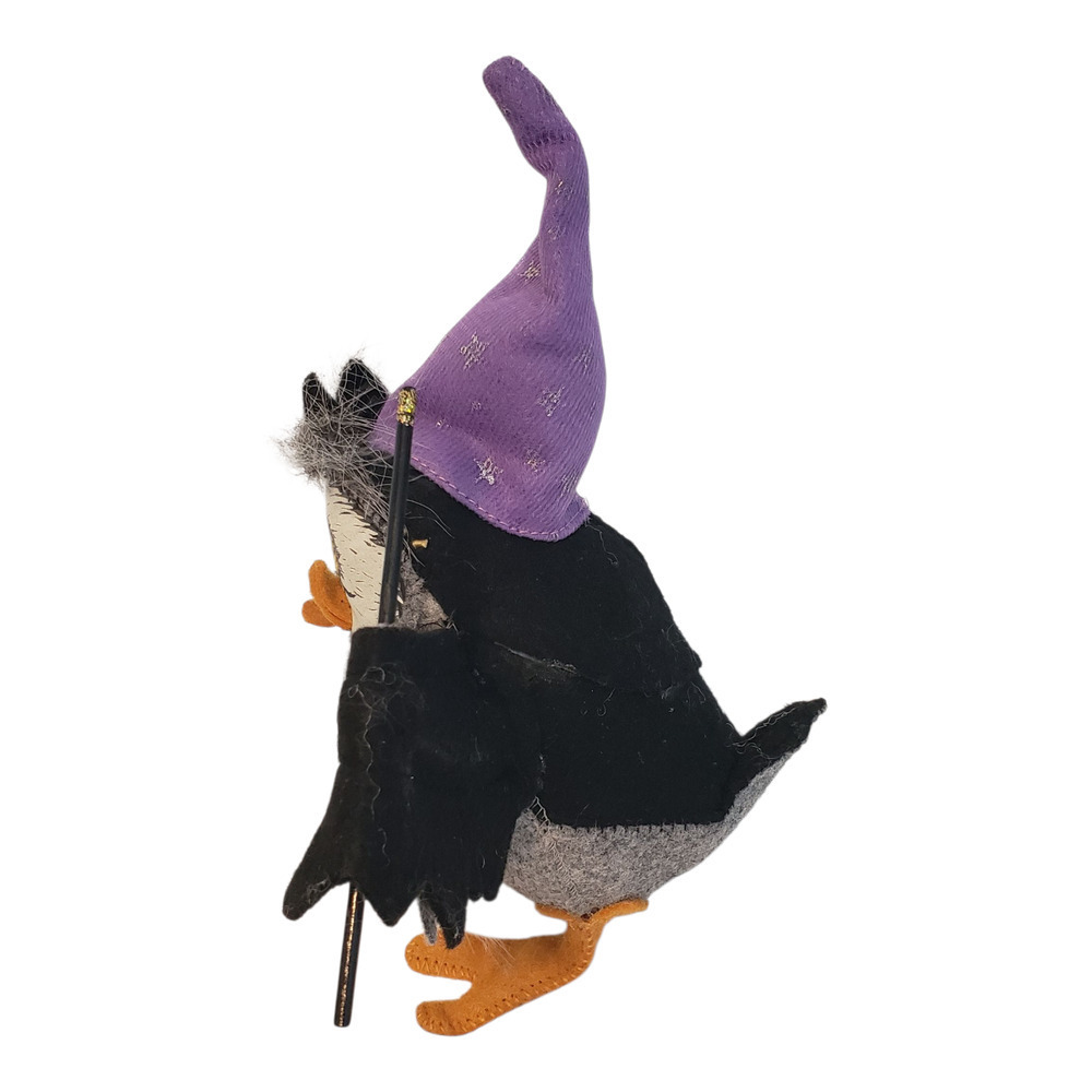 Vintage Annalee Wizard Owl Figurine 2007 Halloween Magic Spells Book & Wand - Picture 3 of 11